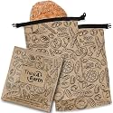 THINK4EARTH® Premium Brown Reusable Bread Bags for Homemade Bread – Durable & Washable (2 Pack)