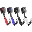 THIODOON 4 Pack Golf Club Brush and Groove Cleaner with Magnetic Keychain Golf Brush Oversized Head and Retractable Spike Golf Club Cleaner Golf Accessories for Men, Best Golf Gifts for Men