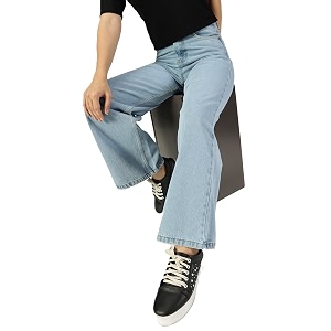 THIRD QUADRANT Women Wide Leg Jeans with