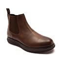 Thomas Crick Men’s Genuine Leather Chelsea Boots – Lightweight Sporty EVA Sole with Ortho Comfort Footbed, Slip-On Elastic Side Panels &amp; Modern All-Day Traction