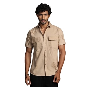 Thomas Scott Mens Embroidered Printed