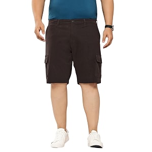 thomas scott men39s  plus size  regular fit  mid-rise  knee length  6 pockets  woven  cargo  shorts