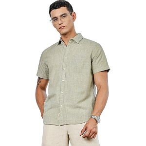 Thomas Scott Mens Solid Linen