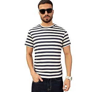 Thomas Scott Mens Striped Half