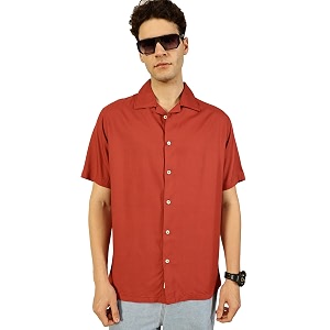 Thomas Scott Men Half Sleeves Camp Collar