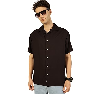 Thomas Scott Men Half Sleeves Camp Collar