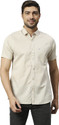 THOMAS SCOTT Men Solid Casual Cream Shirt