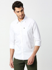 THOMAS SCOTT Men Solid Casual White Shirt