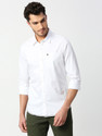 THOMAS SCOTT Men Solid Casual White Shirt