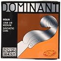 Thomastik-Infeld Dominant Violin String Set, 1/8 Size, Medium Tension - 135B.18 - Synthetic Core A, D, G with Steel E, Removable Ball - Clear &amp; Balanced Tone, The Reference Standard for Violin