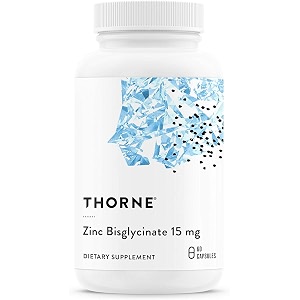 thorne zinc bisglycinate 15mg dietary supplement 60 capsules
