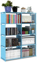 thos 10- Layer Simple Bookshelf/Multipurpose Rack/Children Bookcases Metal Open Book Shelf (Finish Color - blue, DIY(Do-It-Yourself))