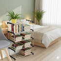 thos Multipurposar Storage rack Metal Open Book Shelf