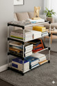 thos Multipurposar Storage rack Metal Open Book Shelf (Finish Color - black, DIY(Do-It-Yourself))