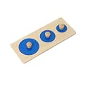 Thoth Montessori Multiple Circle Puzzle Board Knob Wooden Puzzle Geometric Shape Puzzle Early Education Material Sensorial Toy for Toddler Shape &amp; Color Sorter (Multiple Circle)