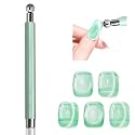 THR3E STROKES Essentials Cat Eye Magnetic for Nails Double-Head Nail Magnet Sturdy Cat Eye Magnet for Nails with Round Magnetic Bead Multifunctional Magnet for Cat Eye Gel Polish Home DIY (BALL MAGNET) (GREEN)