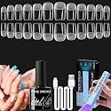 THR3E STROKES Gel Nail Kit Easy Nail Extension Set With 100Pcs Shaped Tips 6 in 1 (P9 GEL X KIT)