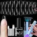 THR3E STROKES Gel Extension Kit for UV Nail Art - Easy DIY Tips Decoration at Home - Gift for Women (GEL X HALF MATTE KIT a92)