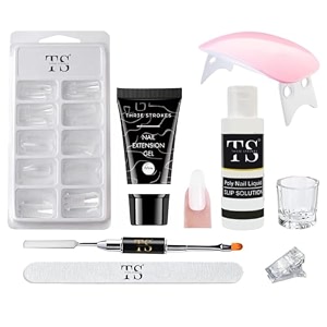 bolt bee poly nail gel extension kit with slip solution uv nail lamp for builder gel uv nail art kit nail extension set white