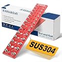 Thread Checker, 28-Size Nut and Bolt Gauge for Metric & SAE