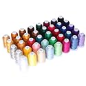ThreadArt Poly Embroidery Thread Set, 40 Color Set, Includes Black & White