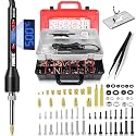 Threaded Inserts Set 60W Nut Inserts Tool Kit Digital Soldering Iron with Adjustable Temperature 392°F–932°F, M2 M3 M4 M5 M6 Heat Insert Tips with Suitcase for 3D Printing DIY Plastic Repair Tool