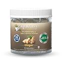 Three Lollies Queasy Drops - Ginger Flavor - Relief from Nausea &amp; Travel Sickness, Soothes a Dry Mouth &amp; Settles Stomach - Natural Ingredients - 32 ct