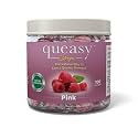 Three Lollies Queasy Drops - Natural Pink Raspberry Flavor - Relief from Chemotherapy Nausea &amp; Travel Sickness - Alleviates a Dry Mouth - Non-Drowsy - Natural Ingredients - 100 ct
