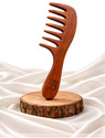 THREE R Neem Wood Wide Tooth Comb for Hair Growth & Detangling Frizz Free | Men & Woman