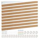 Threehoney 10 Pcs Cork Strips 60"x1" Bulletin Bar Strip, Aluminum Wall Trim
