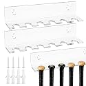 Threehoney 2 Pcs Mini Baseball Bat Holder, Wallmount, 9.1 x 2.25 x 2 Inch