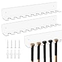 Threehoney 2 Pcs Mini Baseball Bat Holder, Wallmount, 15 3/8 x 2 x 2 Inch