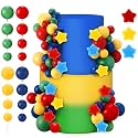 Threehoney 65 PCS Birthday Cake balls Topper Decoration with Star & Topper