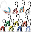 Threlaco 10 Pcs Football Mouth Guard with Strap, Double Colored