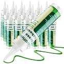 Threlaco 18 Tubes Turf Glue for Artificial Grass 10 oz Artificial Turf Tape Grass Paint Concentrate Glue Carpet Adhesive for Synthetic Surfaces No Caulk Gun