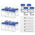 Threlaco 20 Pcs 1ml Sterile Empty Vials Glass Self Healing Port