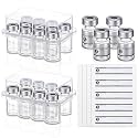 Threlaco 20 Pcs 1ml Sterile Empty Vials Glass Self Healing Port