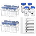 Threlaco 20 Pcs 2ml Sterile Vials Glass Sealed Injection Port