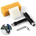 Threlaco 3 Pcs Skate Tool Kit with Skateboard Wax, Cleaner