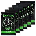 Threlaco 6 Pack 120 Count Boxing Glove Deodorizer Wipes Quick Clean Resealable Convenient Boxing Glove Cleaning Wipes