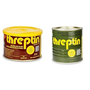 threptin chocolate protein supplement biscuits - 275 g amp threptin diskettes high-calorieprotein supplement - 1 kg