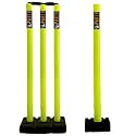 Cricket Stumps Set - 4 Stumps + 2 Bails + 2 Stand Full Size 30/32" (Floro)