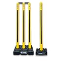 Thrifty Sports® Cricket Stumps Set - 4 Stumps + 2 Bails + 2 Stand Full Size 30/32" (ST YLW blk + 1)