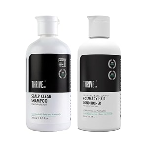 thriveco anti dandruff scalp clear shampoo  rosemary hair conditioner densifying amp stimulating hair growth  promotes hair strength  for men amp women  250 ml
