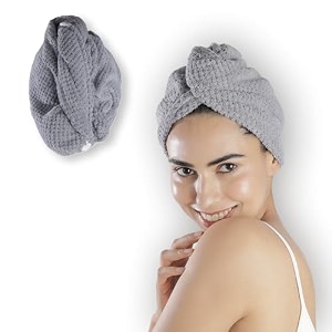 thriveco hair buddy  quick drying hair towel  lightweight towel for hair wrap made with dampdefenstm  dries hair 10 times faster amp reduces hair breakage  head towel wrap for women