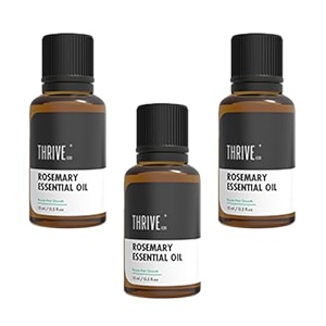 thriveco rosemary essential oil for hair growth amp hair fall control  reduces hair breakage amp improves scalp health  100 pure certified organic amp natural  with vitamin e  for men amp women  15ml