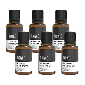 thriveco rosemary essential oil for hair growth amp hair fall control  reduces hair breakage amp improves scalp health  100 pure certified organic amp natural  with vitamin e  for men amp women  15ml