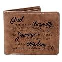 THTCSQ Christian Gifts Leather Wallet God Grant Me The Serenity Prayer Leather Wallet Bible Verse Faith Religious Christian for Women Men (god grant)