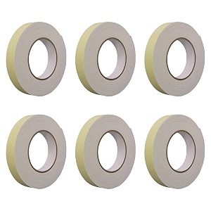 thump double-sided foam tape mono white sticky adhesive for diy art amp crafts scrapbooking office school stationery supplies white 12mmx1m pack of 6