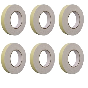 thump double-sided foam tape mono white sticky adhesive for diy art amp crafts scrapbooking office school stationery supplies - white 24mmx1m pack of 6